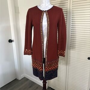 Chico's Rich Brown Knit Cardigan